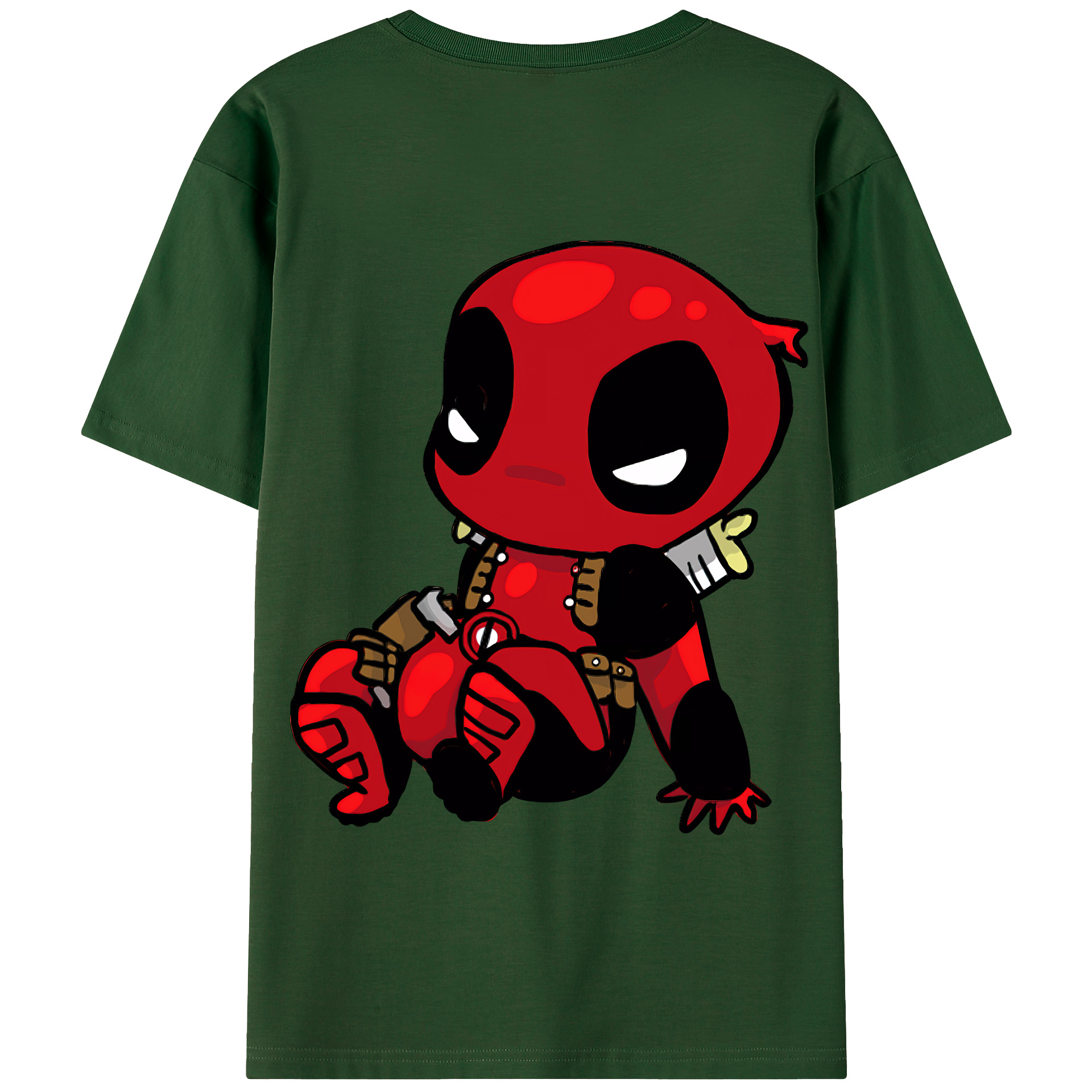 （画像用） Deadpool デッドプール 綿100％半袖Tシャツ（背面プリント）